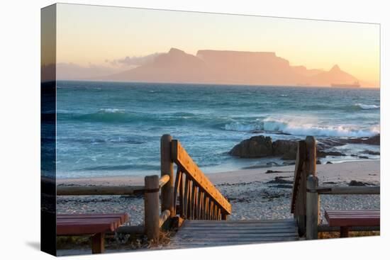 Cape Town, Table Mountain Seen from the Bloubergstrand-Catharina Lux-Premier Image Canvas