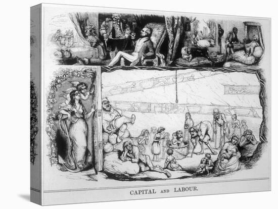 Capital and Labour, Satire on the Class System-James Doyle-Stretched Canvas