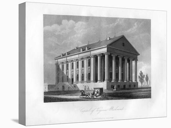 Capitol of Virginia, Richmond, USA, 1855-null-Premier Image Canvas