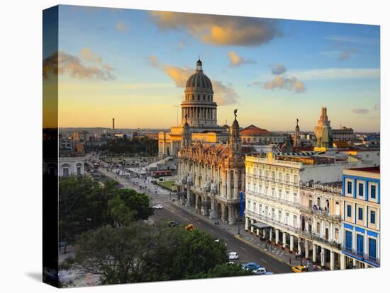 Capitolio and Parque Central, Havana, Cuba-Jon Arnold-Premier Image Canvas