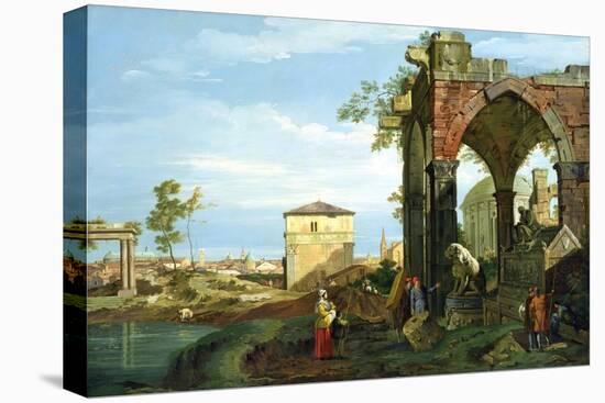 Capriccio with Motifs from Padua, circa 1756-Canaletto-Premier Image Canvas