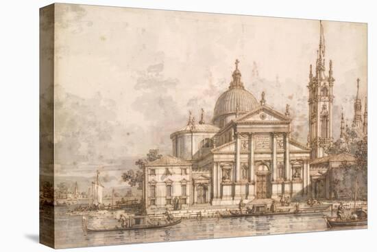 Capriccio with the Church of San Giorgio Maggiore-Canaletto-Stretched Canvas