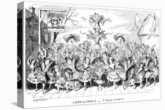 Capricornus - a Caper-O'-Corns, 19th Century-George Cruikshank-Premier Image Canvas