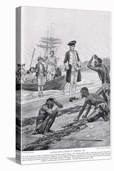 Captain Cook Landing in Tasmania, 1777, Illustration from 'Hutchinson's Story of the British…-Richard Caton Woodville-Premier Image Canvas