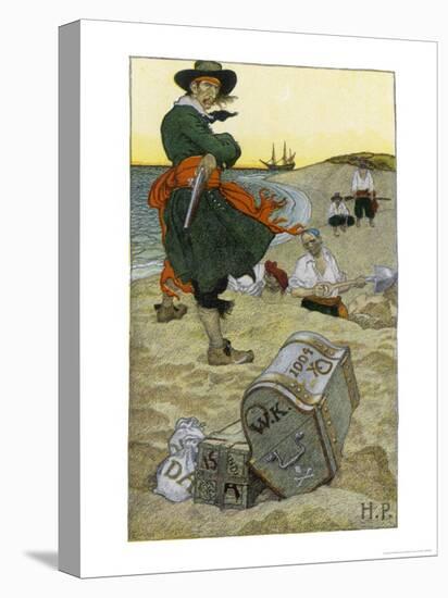 Captain Kidd Buries His Treasure-Howard Pyle-Premier Image Canvas