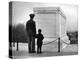 Captain Roger D. Reid Visiting the Unknown Soldier's Tomb with His Son-George Strock-Premier Image Canvas