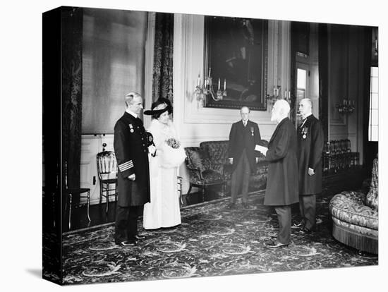 Captain Rostron of the Carpathia is presented with the American Cross of Honour, 1913-Harris & Ewing-Premier Image Canvas