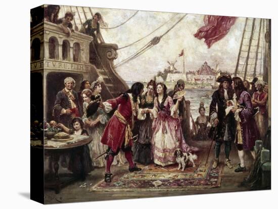 Captain William Kidd in New York Harbor-Jean Leon Gerome Ferris-Premier Image Canvas
