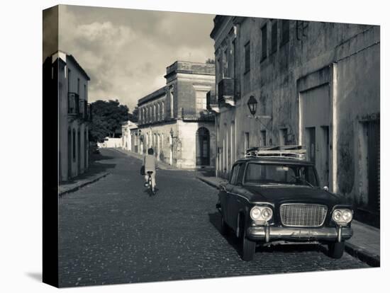 Car Parked in a Street, Calle San Jose, Colonia Del Sacramento, Uruguay-null-Premier Image Canvas