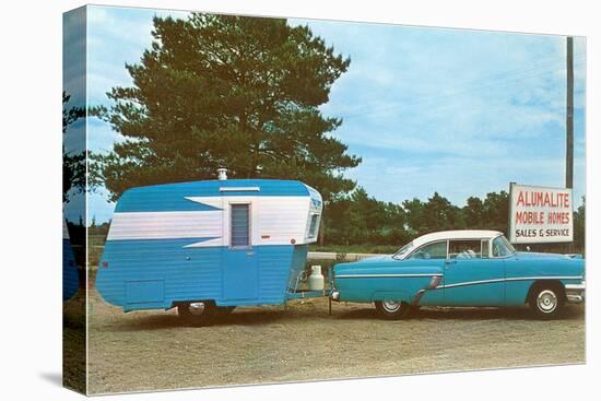 Car Towing Small Alumalite Trailer-null-Stretched Canvas