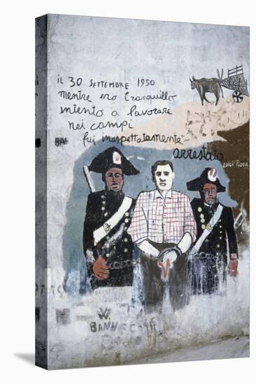 Carabinieri (Police) with Prisoner, Mural in Orgosolo, Sardinia, Italy-null-Premier Image Canvas