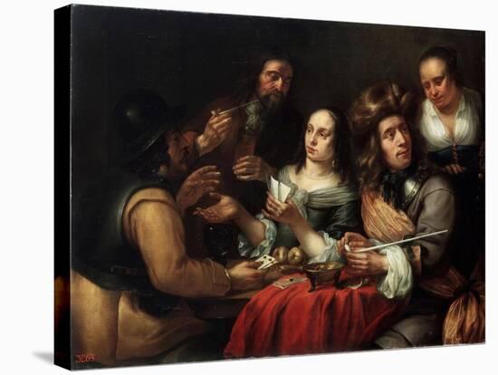 Card Game, 17th Century-Dingeman Van Der Hagen-Premier Image Canvas