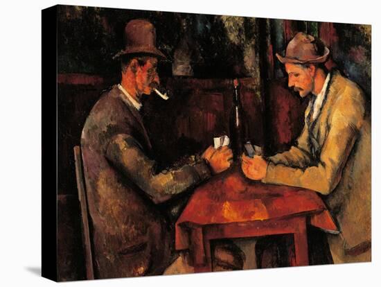 Card Players-Paul Cézanne-Stretched Canvas