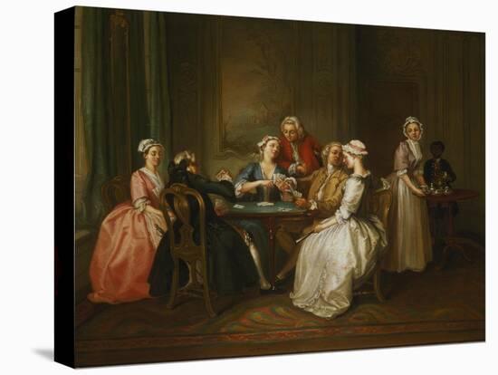 Card-Playing Gathering-Joseph F. zugeschr Nollekens-Premier Image Canvas