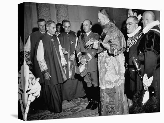 Cardinal Frederico Tedeschini Celebrating Mass at the Eucharistic Congress with Francisco Franco-Dmitri Kessel-Premier Image Canvas