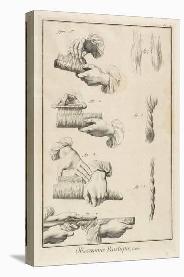 Carding and Combing (Plate II), 1762-Denis Diderot-Premier Image Canvas