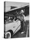 Carhop Taking an Order from Customers at a Hollywood Drive-In Restaurant-Alfred Eisenstaedt-Premier Image Canvas