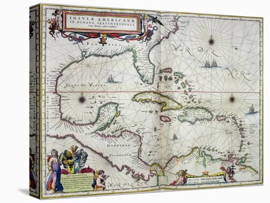 Caribbean and Central America: from the Atlas "Toonneel Des Aer Drycx", Vol II, Published, 1650-Joan Blaeu-Premier Image Canvas