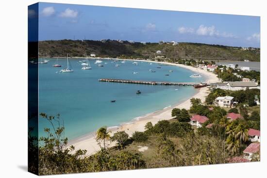 Caribbean, Anguilla. View of Boats in Harbor-Alida Latham-Premier Image Canvas