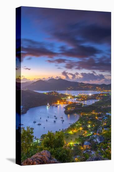 Caribbean, Antigua, English Harbour from Shirley Heights, Sunset-Alan Copson-Premier Image Canvas