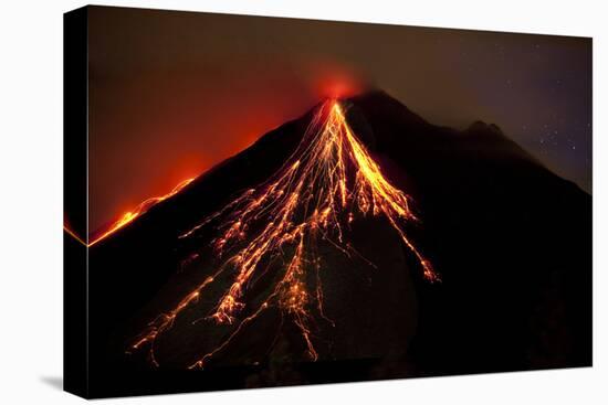 Caribbean, Costa Rica. Mt. Arenal erupting with molten lava-Jaynes Gallery-Premier Image Canvas