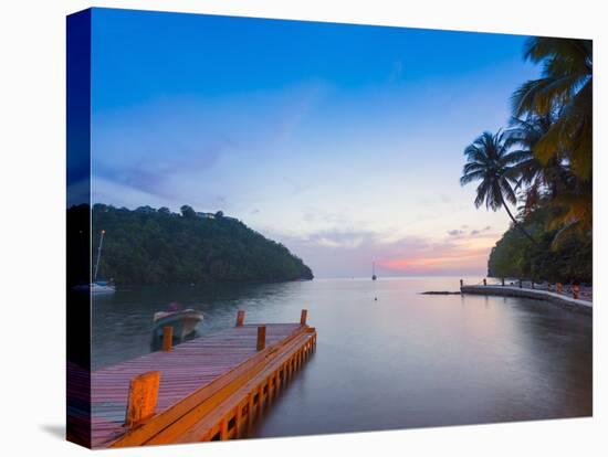Caribbean, St Lucia, Marigot, Marigot Bay, Marigot Bay Beach Club Hotel-Alan Copson-Premier Image Canvas