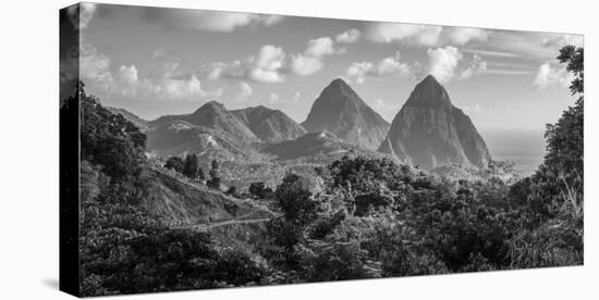 Caribbean, St Lucia, Petit and Gros Piton Mountains (UNESCO World Heritage Site)-Alan Copson-Premier Image Canvas