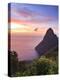 Caribbean, St Lucia, Petit Piton and Anse Des Pitons Beach-Michele Falzone-Premier Image Canvas