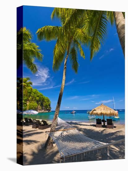 Caribbean, St Lucia, Soufriere, Anse Chastanet, Anse Chastanet Beach-Alan Copson-Premier Image Canvas