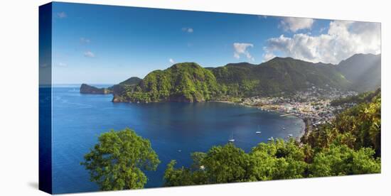Caribbean, St Lucia, Soufriere, Soufriere Bay-Alan Copson-Premier Image Canvas