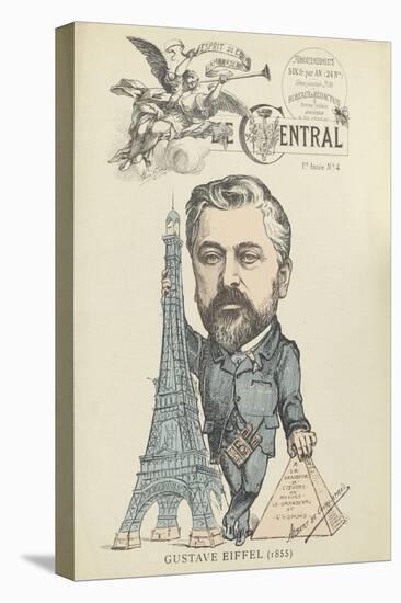 Caricature de Gustave Eiffel, parue dans "le Central"-null-Premier Image Canvas