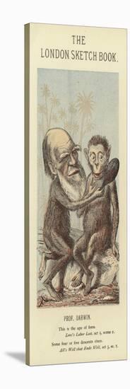 Caricature of Charles Darwin-null-Premier Image Canvas