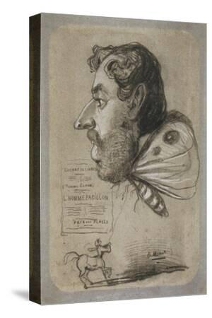 Caricature Of Jules Didier Stretched Canvas Print By Claude Monet