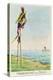 Caricature of Napoleon Standing on Stilts Observing Pitt and England Across the Channel-null-Premier Image Canvas