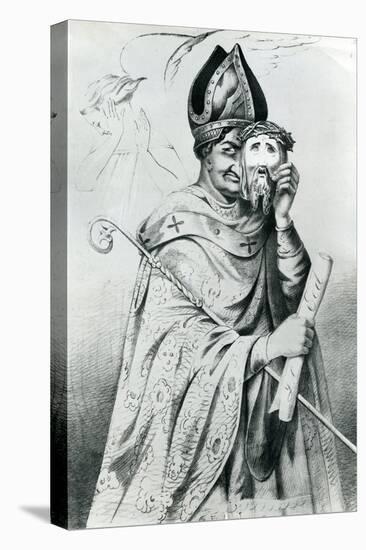 Caricature of Pope Pius IX (1792-1878), 1852-null-Premier Image Canvas