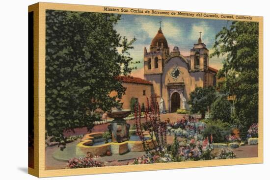 Carmel, CA - Mission San Carlos de Borromeo de Monterey-Lantern Press-Stretched Canvas
