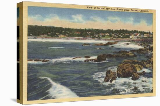 Carmel, California - View of Carmel Bay from Scenic Drive-Lantern Press-Stretched Canvas