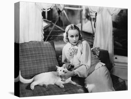 CAROLE LOMBARD (b/w photo)-null-Stretched Canvas