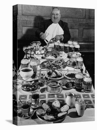 Carpenter George Boehler Eating Each of His Six Meals a Day-Frank Scherschel-Premier Image Canvas