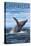 Carpinteria, California - Humpback Whale-Lantern Press-Stretched Canvas