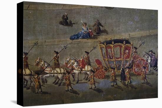 Carriage in St Peter's Square in Rome, Italy, 18th Century-null-Premier Image Canvas