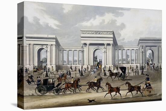 Carriages and Horses in Hyde Park in London, England, United Kingdom, 19th Century-null-Premier Image Canvas