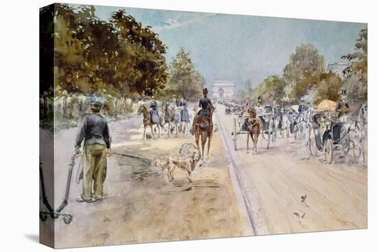 Carriages on the Champs Elysees-Georges Stein-Premier Image Canvas