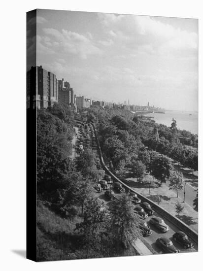 Cars Driving Off the George Washington Bridge in the Afternoon During Memorial Day Traffic-Cornell Capa-Premier Image Canvas