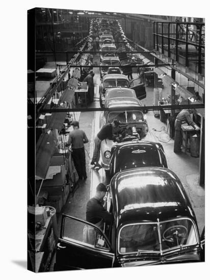 Cars Moving Down Assembly Line-Ralph Morse-Premier Image Canvas