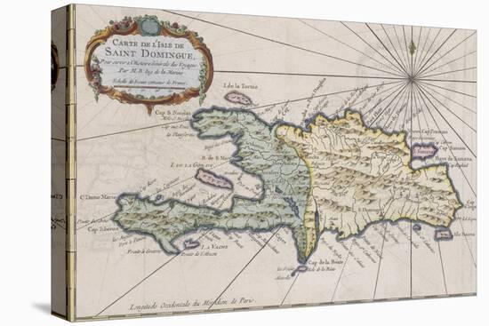 Carte de l'isle de Saint Domingue-null-Premier Image Canvas