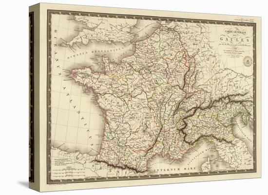 Carte Generale des Gaules, c.1821-Adrien Hubert Brue-Stretched Canvas