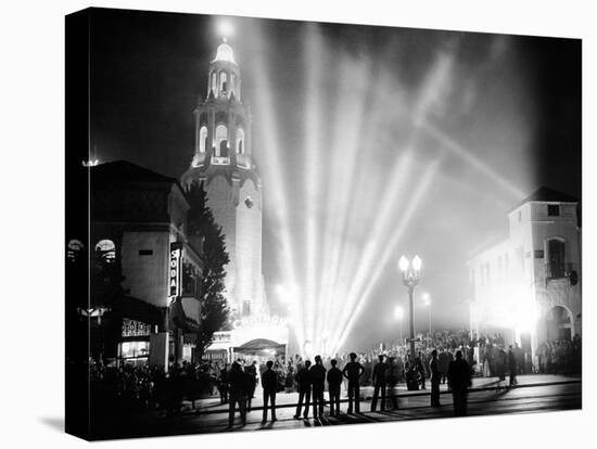 Carthay Circle Theatre During a Dramatically Lit Hollywood Premier-null-Stretched Canvas
