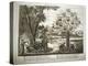 Cartoon depicting Jesuits trying to pull down the Tree of Jansenism,-French School-Premier Image Canvas