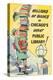 Cartoon of Man with Stack of Books for Chicago Library, Chicago, Illinois-null-Stretched Canvas